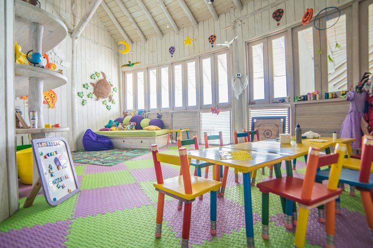 Wayfarers Atlas Luxury Family Surf Resort interior of Soneva Jani kids club The Den