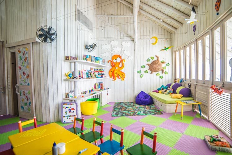 Wayfarers Atlas Luxury Family Surf Resort interior of Soneva Jani kids club The Den