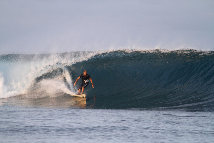 Surfer at Six Senses Malolo Fiji