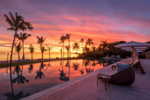 Six Senses Fiji Sunset at Tovolea Restaurant