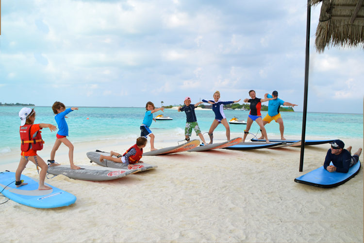 surfing at Anantara Dhigu