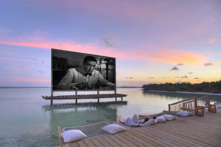 Wayfarers Atlas Luxury Family Surf Resort Soneva Jani Maldives Cinema Paradiso