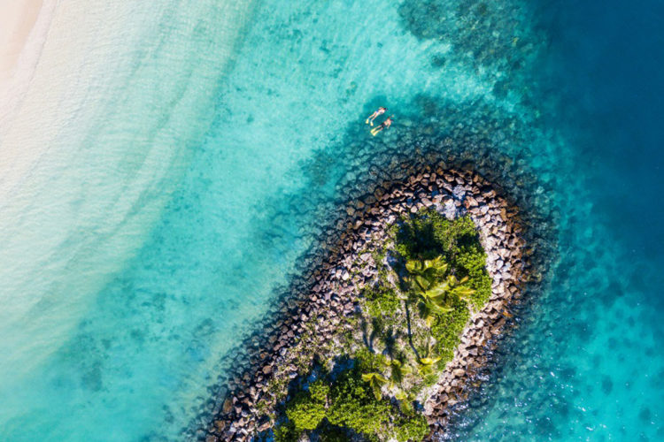 Six Senses Fiji Snorkeling off the Beach