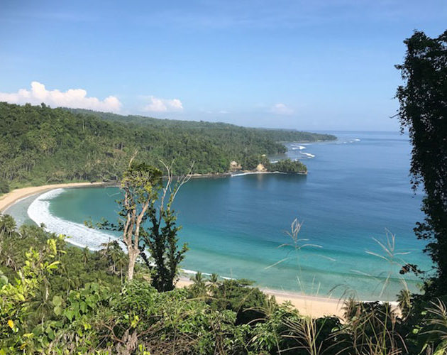 Prestine beaches surrounding Moro Ma Doto Morotai Island Surf Resort Indonesia