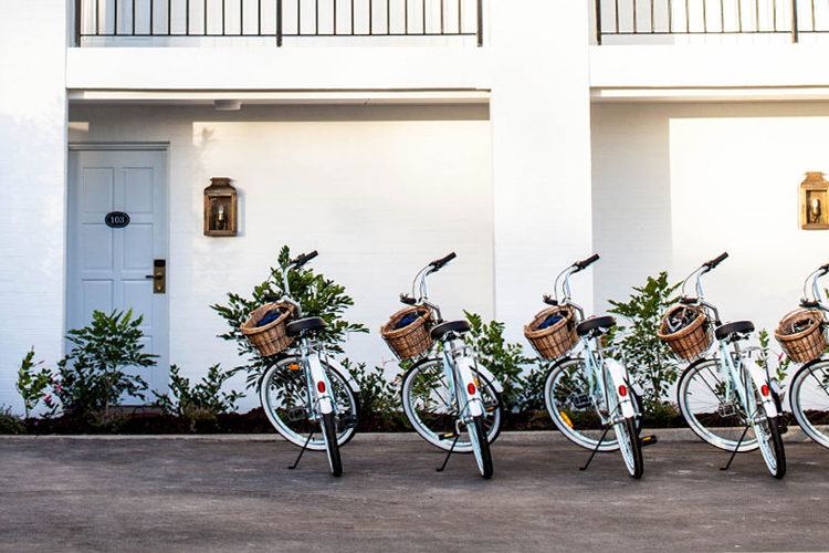 Vintage inspried bikes at Halcyon House