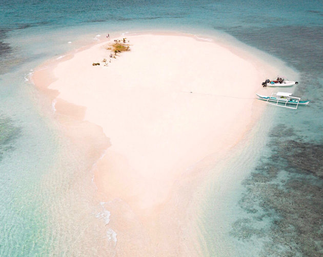 aerial of Naked Island Nay Palad