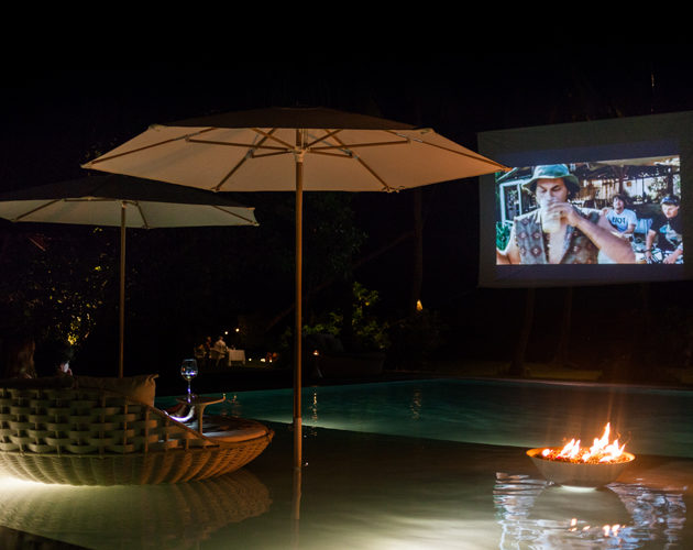 night outdoor cinema at Nay Palad