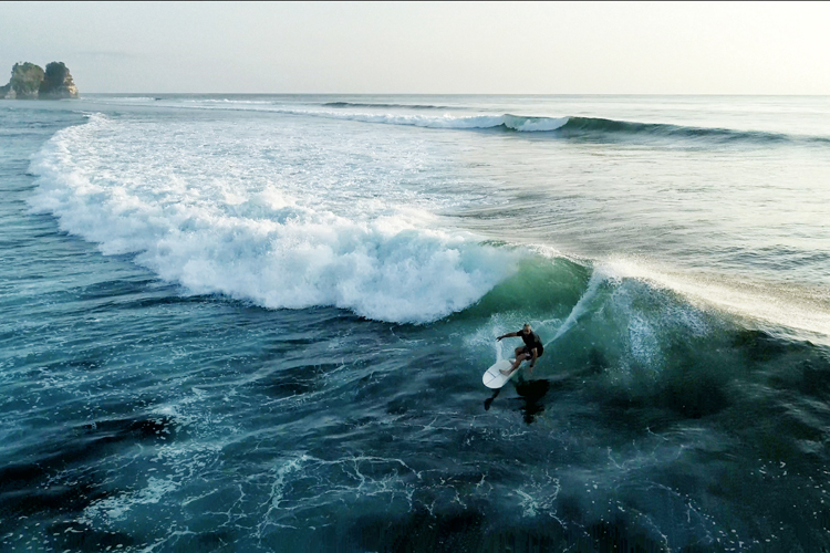 Surfing Occy's left at Nihi Sumba