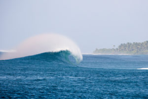 Yin Yangs Surf Break near luxury surf destination Six Senses Laamu, Maldives